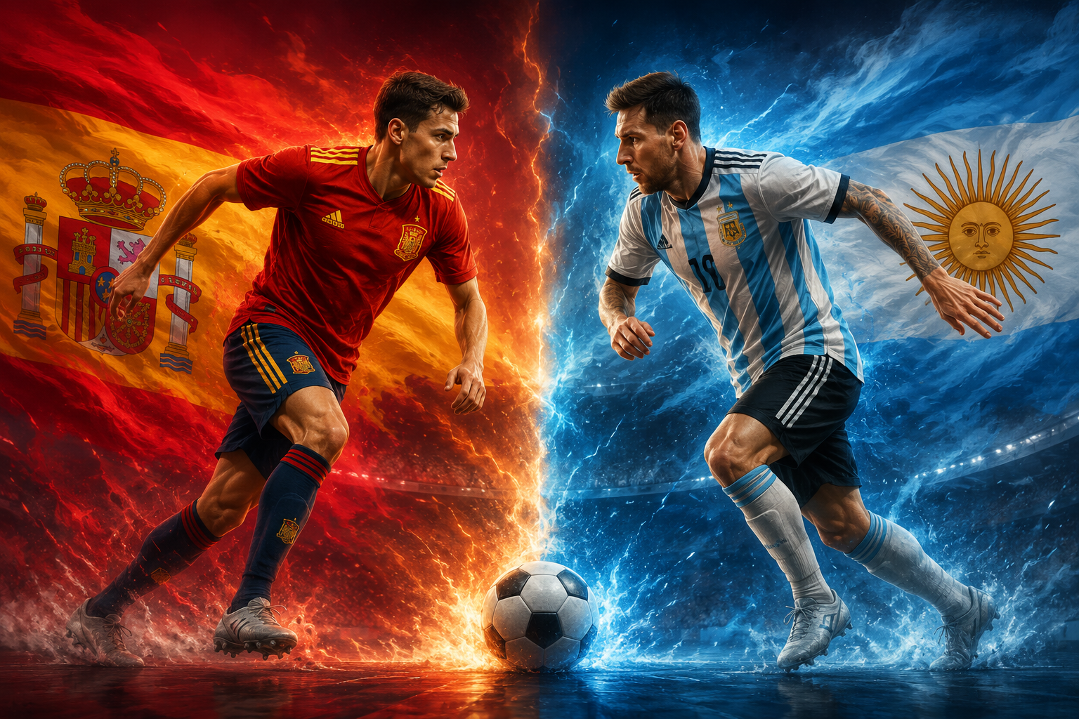 Head to Head Spanyol Vs Argentina